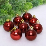 Новогодние шары 5 см (набор 24 шт) «Глянец», темный рубин