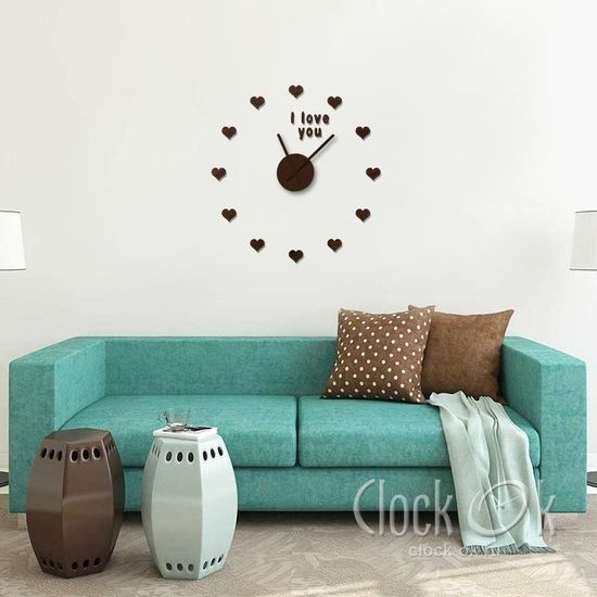 Настенные 3D часы I love you