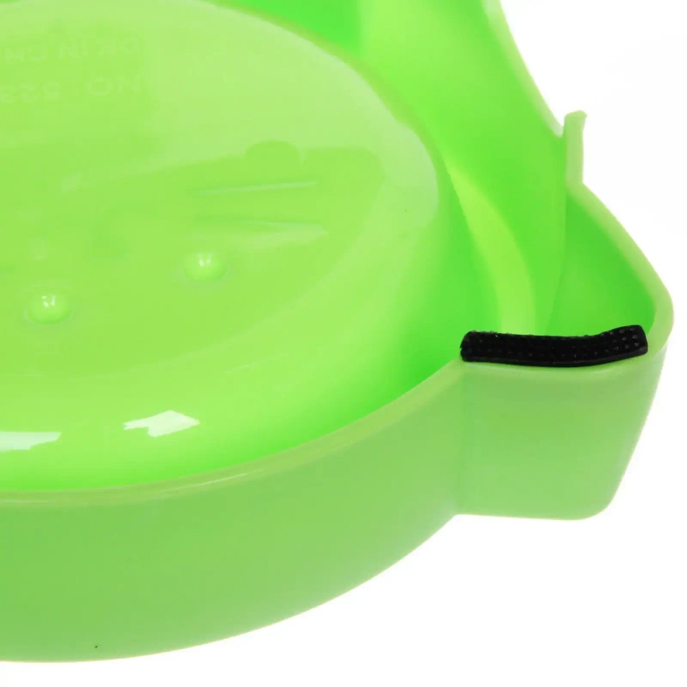 Миска пластиковая двойная «Мр. Томас», цвет зелёный, 27,5*14,5*3,8см