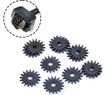 Шарошки для правки абразивных кругов Петроградъ остроконечные, закалённые, 17 зубцов, D28мм/d7мм/1.5мм, 12 шт М00023726