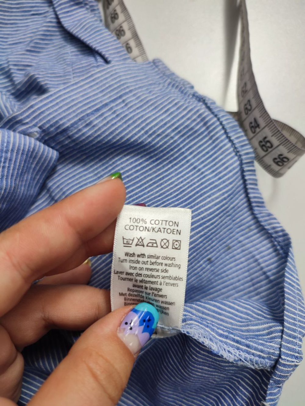 Рубашка из хлопка в полоску на 3 года