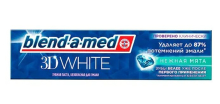 BLEND_A_MED 75 мл. Зубная паста 3D White Нежная мята