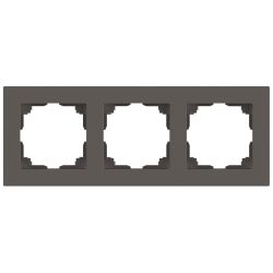 Рамка для розеток и выключателей Intro Accent 6-503-09 на 3 поста, СУ, титан