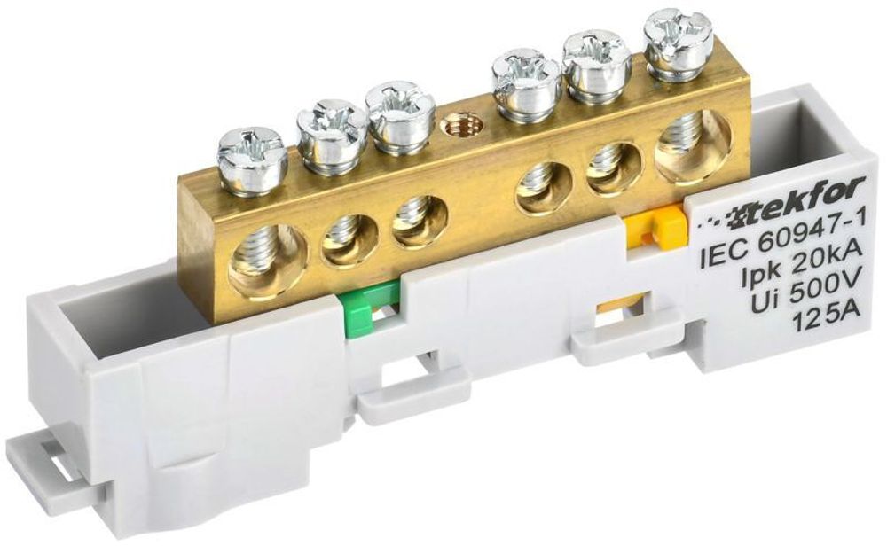 Шина PE "земля" неизол. на универс. держ. 8х12-6-Ж TEKFOR IEK TF-NN20-06-DL-K05 Шина PE "земля" неизол. на универс. держ. 8х12-6-Ж TEKFOR IEK TF-NN20-06-DL-K05