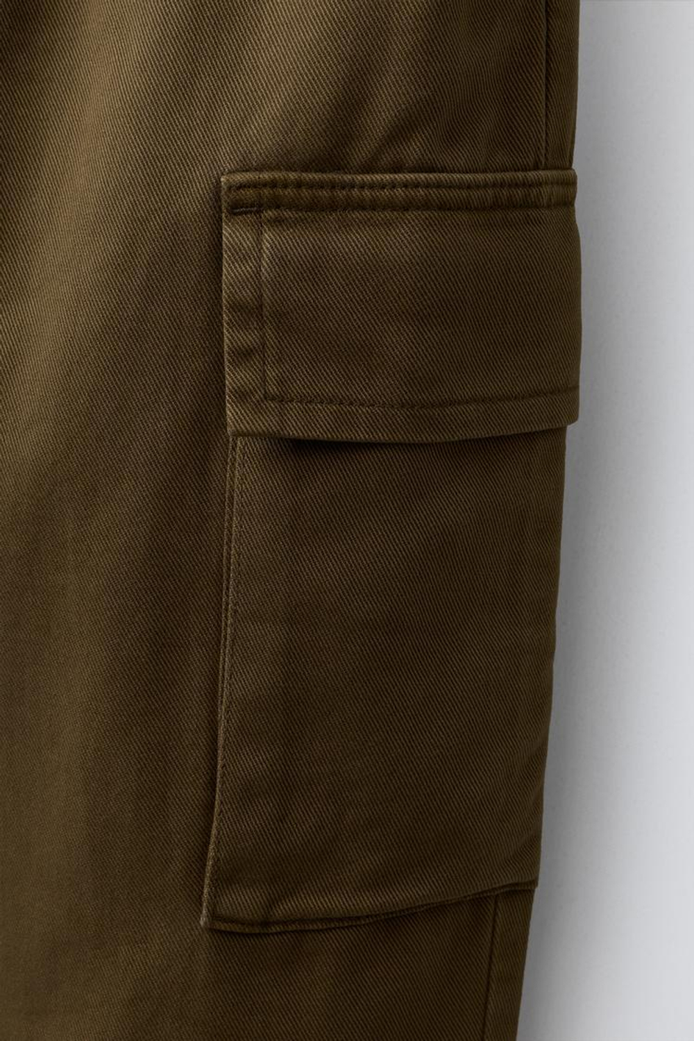 ZARA БРЮКИ КАРГО ИЗ ТВИЛА, КОРИЧНЕВЫЙ