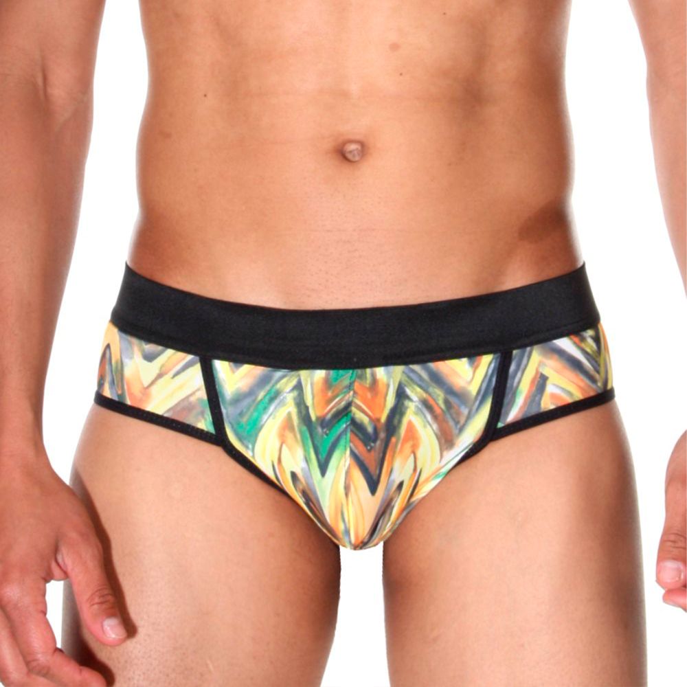 Мужские трусы джоки желтые с принтом Cosmos Colors CP50_PGY