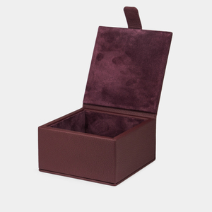 Кофр для хранения из кожи теленка, бордового цвета