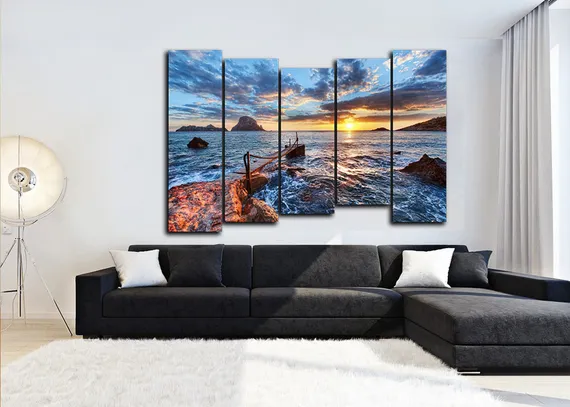 Модульная картина "На берегу моря"