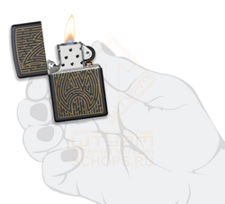 Зажигалка Zippo 49597 Maze Design, Black Matte