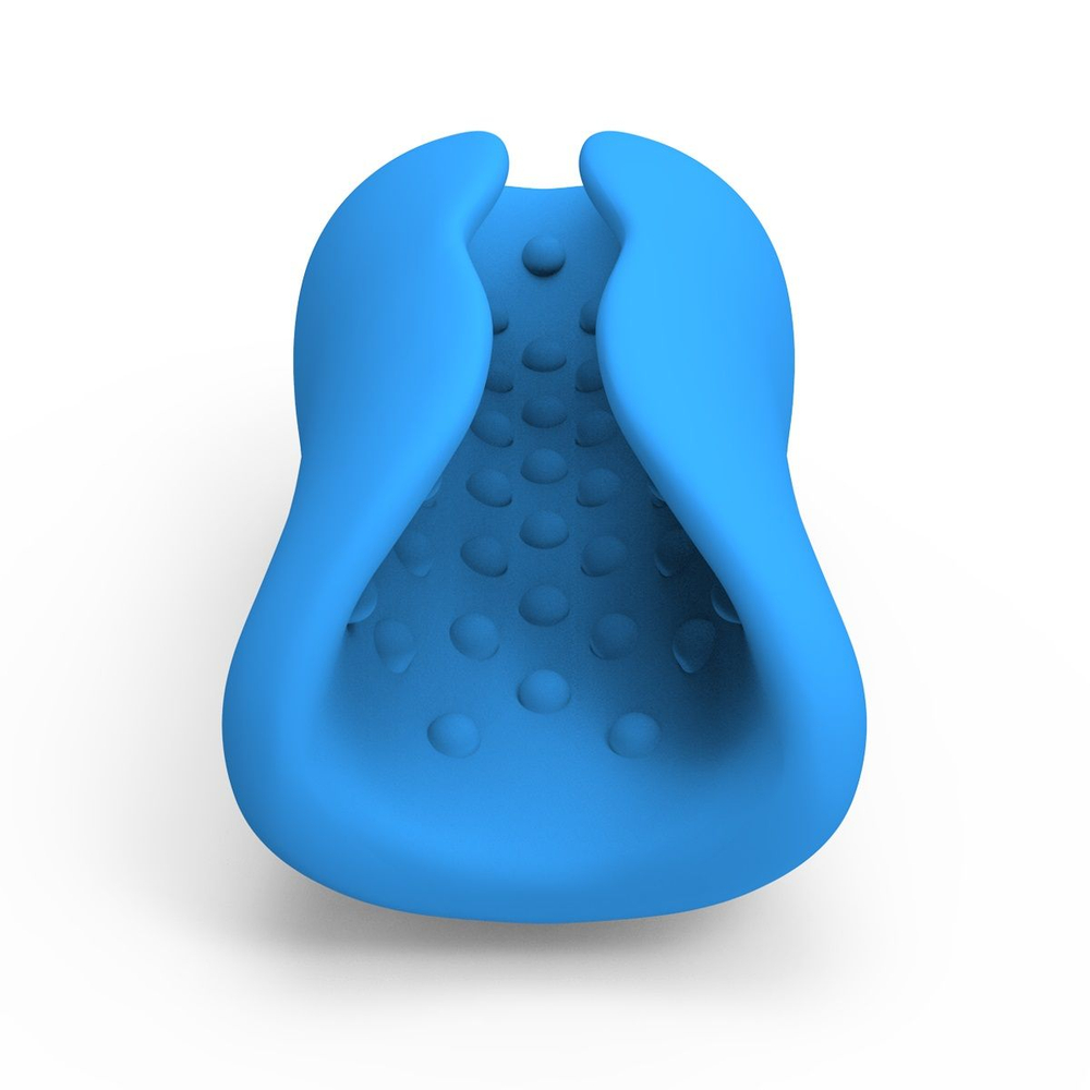 Голубой мастурбатор открытого типа Utopia Beads (Цвет: голубой)