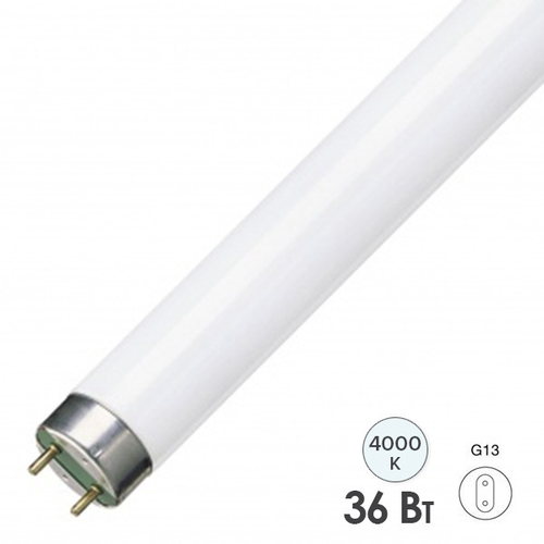 Люминесцентная линейная лампа T8 L 36W/840 4000K LUMILUX RUS G13 1200mm СМ Osram 4058075692978