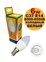 Светодиодная Led Лампа С37 Е14 6W холд 10шт