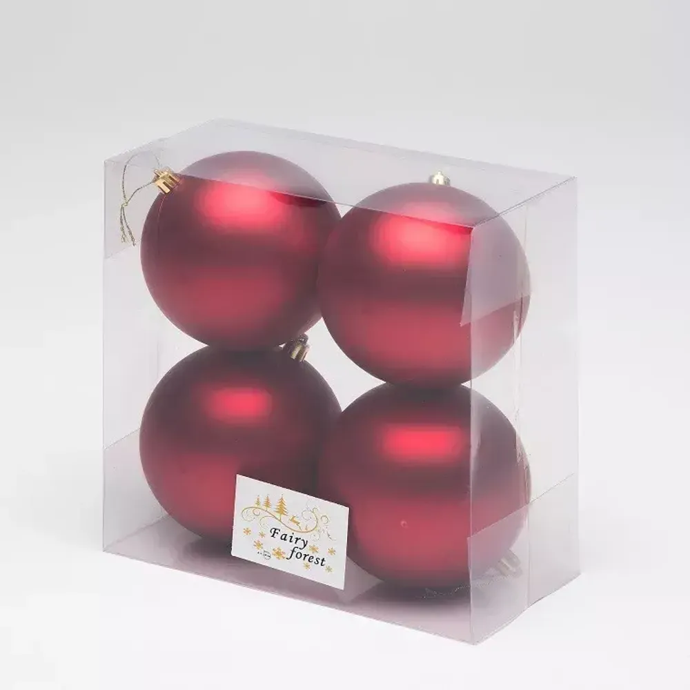 Набор новогодних шаров (4 шт) матовые