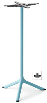 Стол ламинированный барный Scab Design Tripe, голубой, черный мрамор Сахара