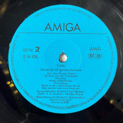 Винтажная виниловая пластинка LP Andrew Lloyd Webber Cats Мюзкл Кошки (Deutsche Originalaufnahme) (ГДР 1986)