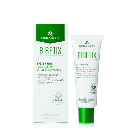 Biretix Tri-Active Anti-Blemish Gel (Cantabria Labs) – Гель три-актив для кожи с акне (50 мл)