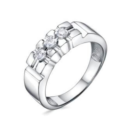 Кольцо из серебра с фианитами