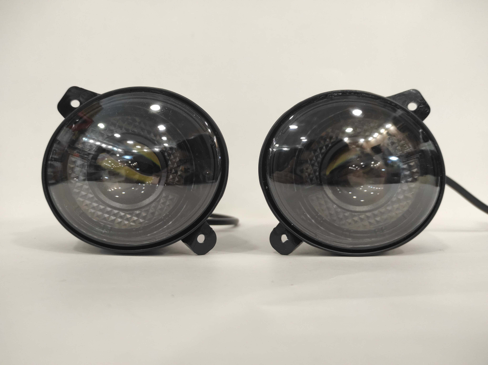 M78 - Б. Дальний / ПТФ M78 линзы Bi-LED, для Lada Largus, Kalina, Kalina II, Granta, Datsun, светодиодные противотуманные фары (2 шт. / комплект) АКЦИЯ