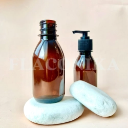 Флакон ПЭТ 150 мл (28) Округлый коричневый