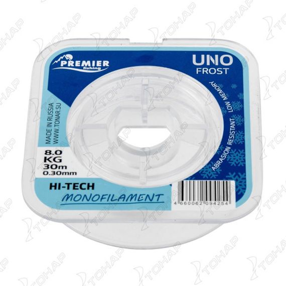 Леска UNO FROST 0,30mm/30m Clear Nylon PREMIER fishing (PR-UF-T-030-30)