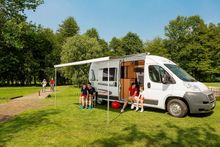 Маркиза Fiamma F80s, 3.4м, механическая накрышная, корпус белый, полотно серое