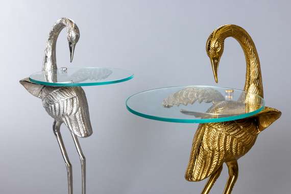 Кофейный столик &quot;Птица&quot; серебро