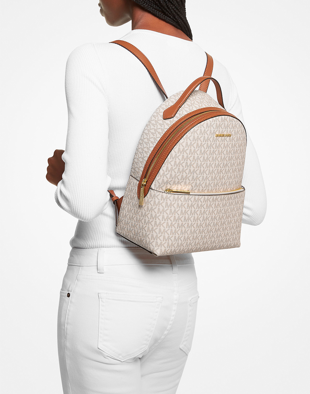 Рюкзак Michael Kors Sheila Logo | Бежевый с песочным
