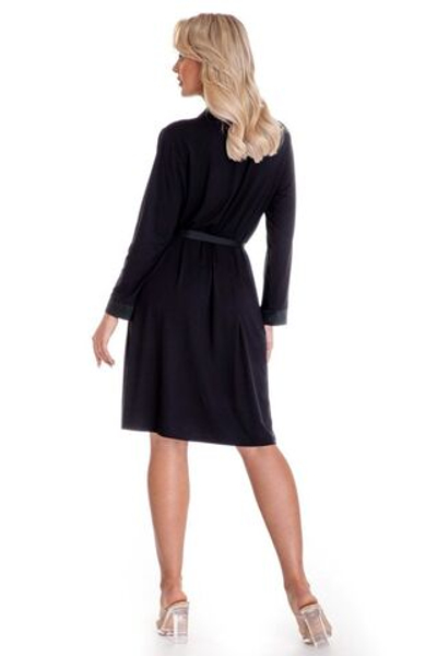 Элегантный халат Bizu с поясом (Размер: S-M) (Цвет: черный)