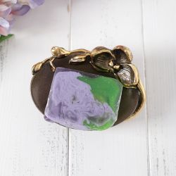 Мыльница Орхидея Калипсо Бронза