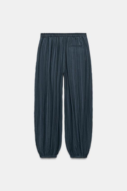 ZARA БРЮКИ-БАЛЛОНЫ В ПОЛОСКУ — ZW COLLECTION, ИНДИГО