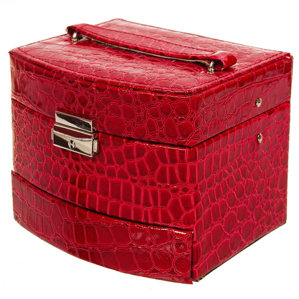 Шкатулка для украшений, искусственная кожа, 15.5х13х13 см, в асс, Y3-1734