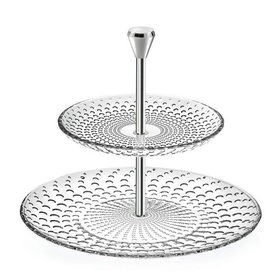 Этажерка 2-х ярусная RCR Galassia, h 218 мм, d 260/180 мм, стекло, Италия