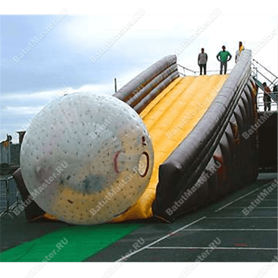 Надувная горка для зорба "Yellow ramp"