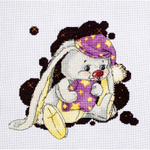 "Сонный зайчик"-134-14  вышивка