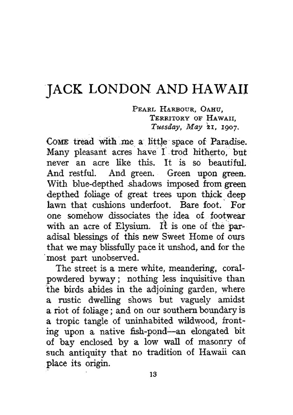 Jack London and Hawaii | C.K. London