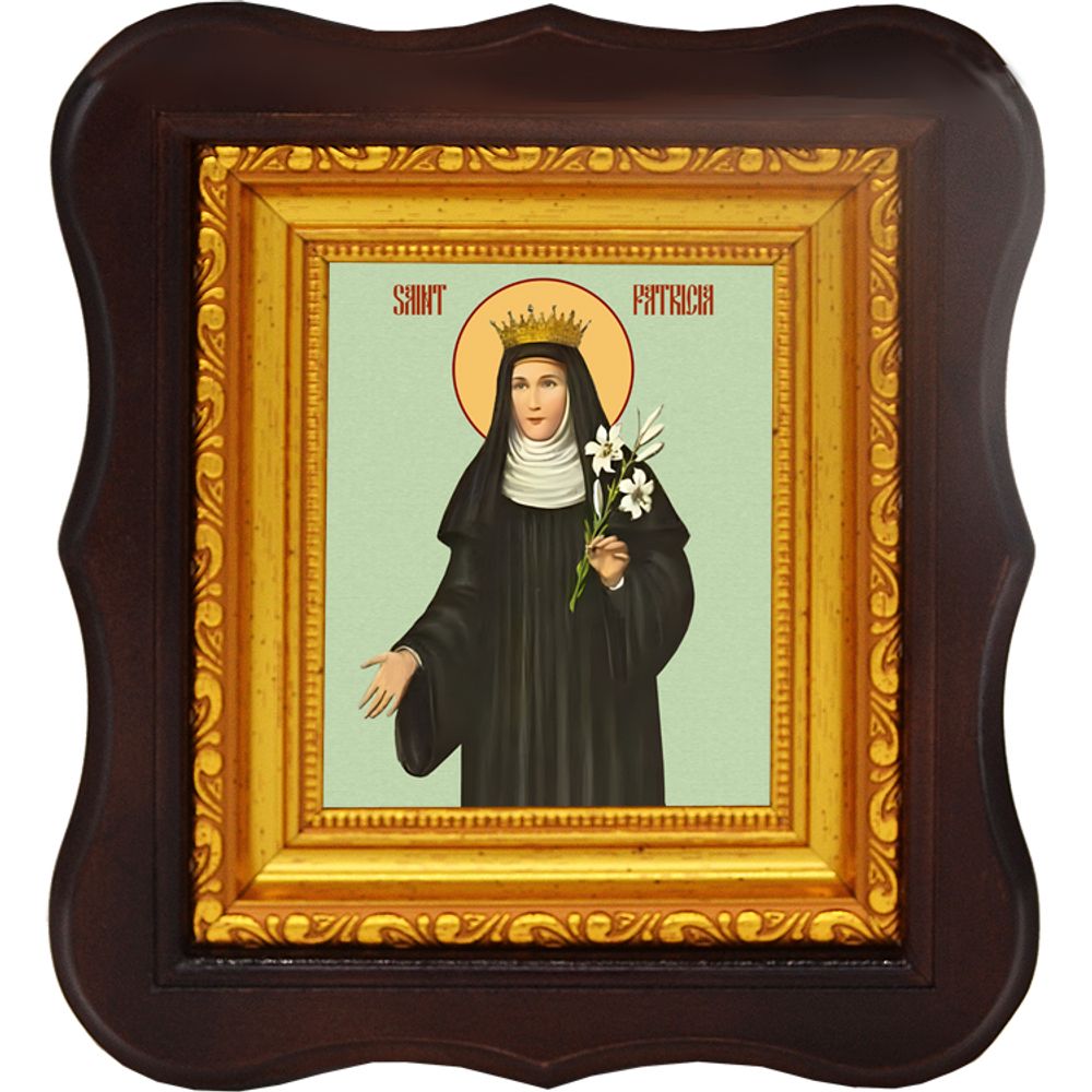 Патриция Неаполитанская (Патрикия Константинопольская) святая праведная дева. Икона на холсте.
