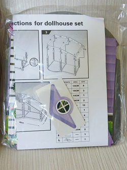 Кукольный домик арт.975 мебель и фигурки, 55 элементов, 22 см