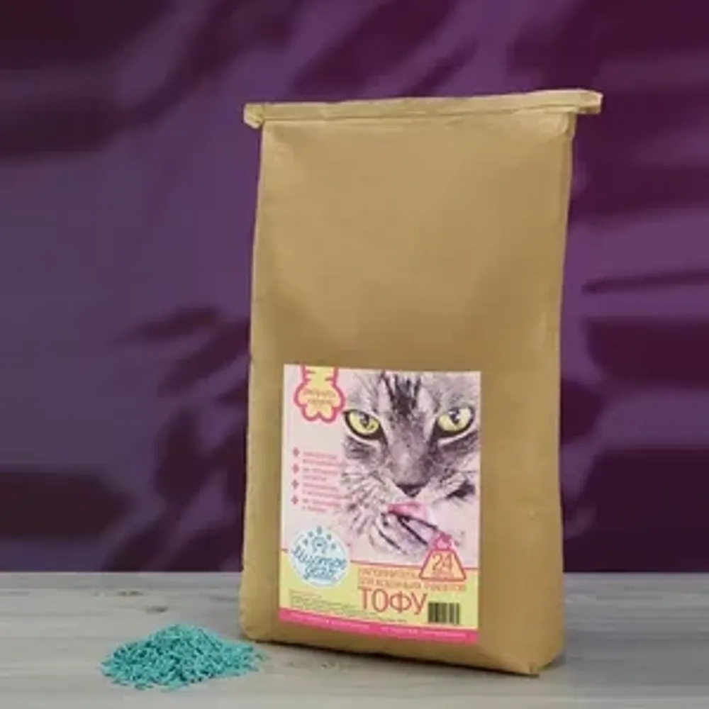 Наполнитель Чистое дело "Детская пудра" для кошачьего туалета, тофу