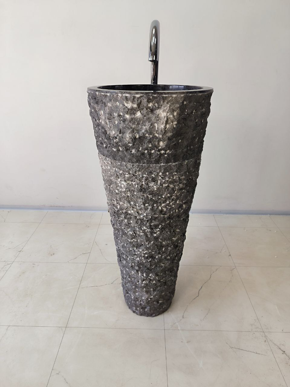 Раковина напольная из мрамора Pedestal Grey Marmo MN-65940 40х40х90 из натурального камня