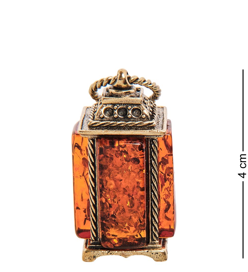 AM-3228 Фигурка «Фонарь Ночной» (латунь, янтарь)