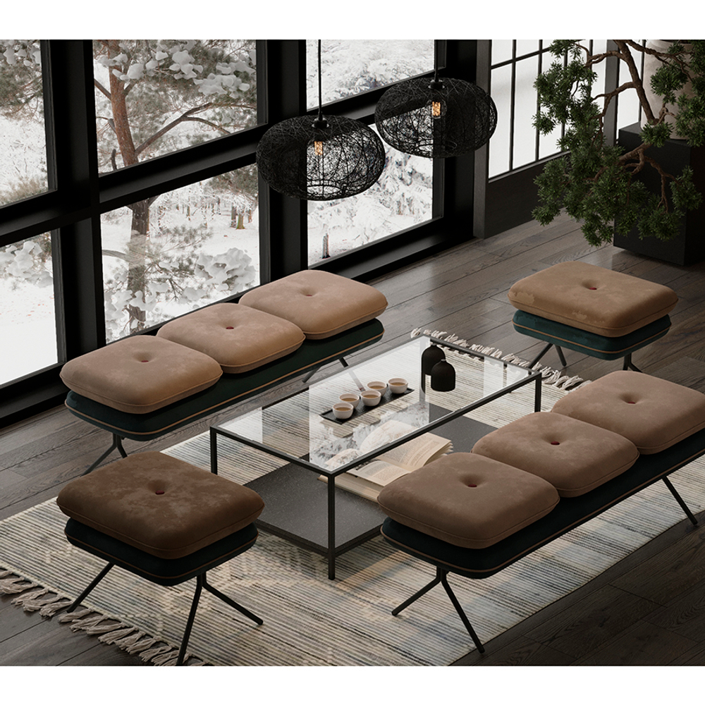 Столик журнальный Bergenson Bjorn Mayen, 100х50 см, черный