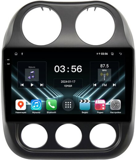 Магнитола для Jeep Compass 2011-2015 - FarCar DX1078M монитор 10.36" IPS на Android 13, 4+64Гб, CarPlay