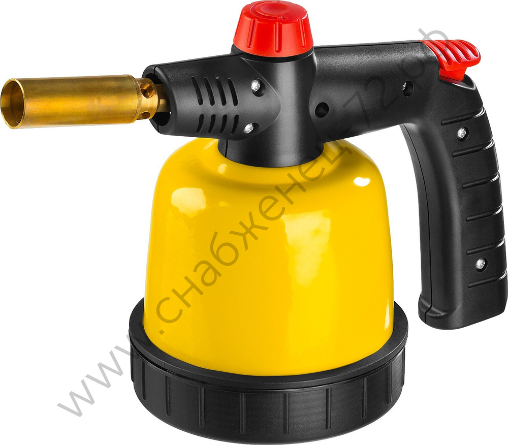 STAYER MaxTerm ML200 90х95 мм 190 гр., 1850°С пьезоподжиг, Паяльная лампа газовая на прокалываемый баллон (55590)