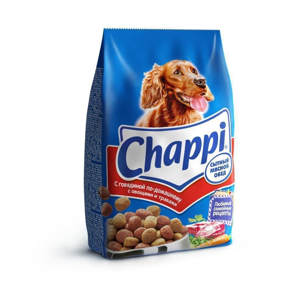 Сухой корм Chappi для взрослых собак, говядина, 2.5 кг