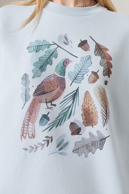 23148 Свитшот женский (голубой)