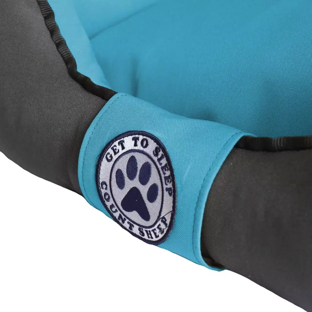 Лежанка для собак размер M двухсторонняя бирюзовая Царь-лежанка Lapalandia