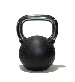 Гиря 16 кг с хромированной ручкой полиуретановая (CPU)