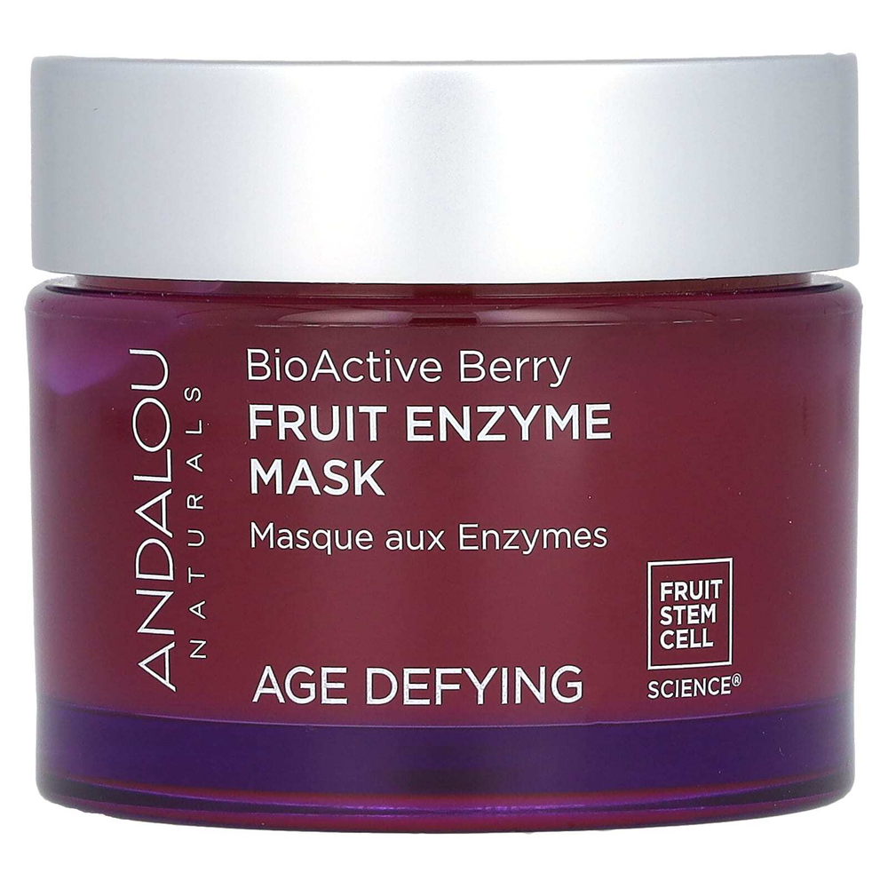 Andalou Naturals, биоактивная ягодная маска с фруктовыми ферментами, омолаживающая, 50 г (1,7 унции)