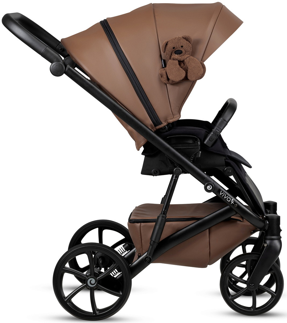 Детская коляска Tutis Viva 6 Plus Teddy 4 в 1 с автокреслом Beno Beige и базой 1612110 Biscuit