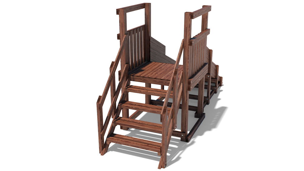 Зимняя деревянная горка W-1 (длина ската 2,5м)